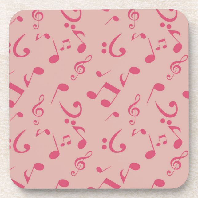 Music notes pattern coaster (Front)