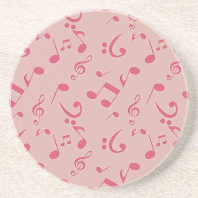 Music notes pattern coaster (Front)