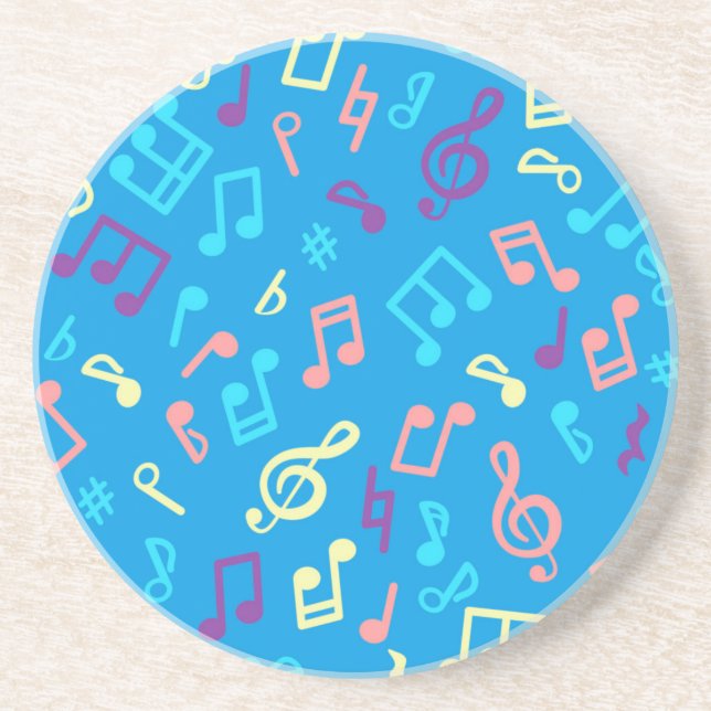 Music notes pattern coaster (Front)