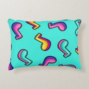 Music notes pattern decorative cushion