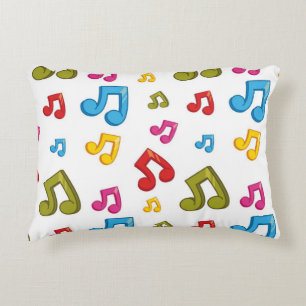 Music notes pattern decorative cushion
