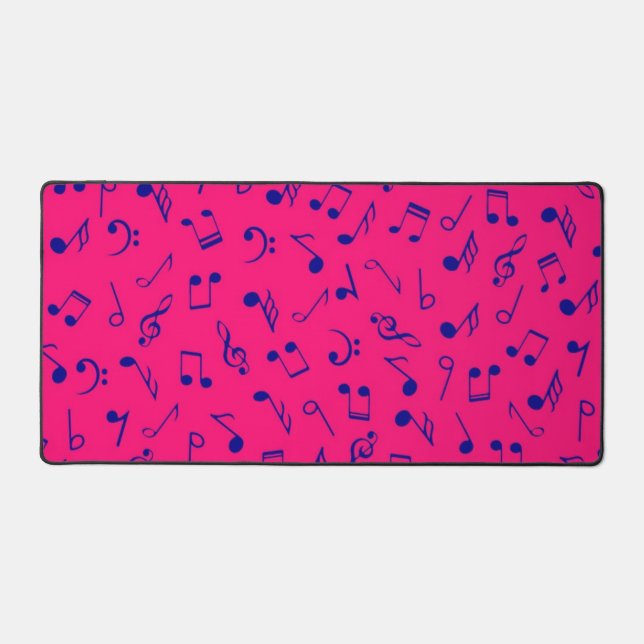 Music notes pattern desk mat (Front)