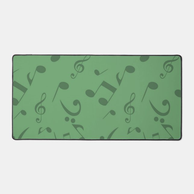 Music notes pattern desk mat (Front)