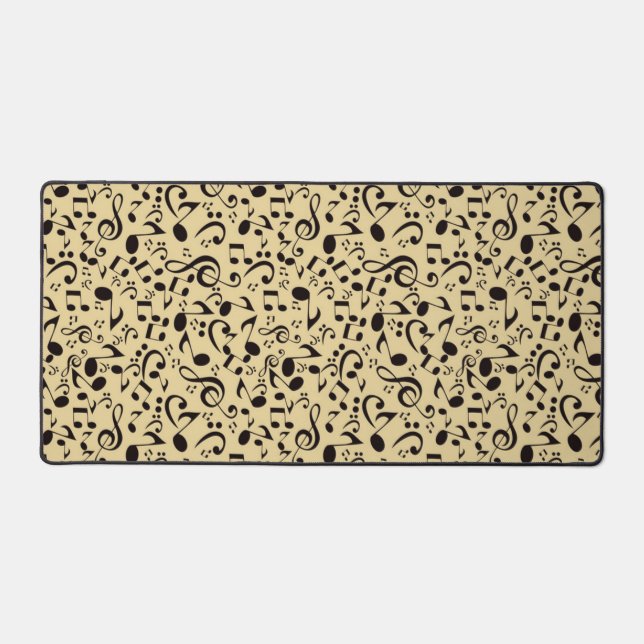 Music notes pattern desk mat (Front)