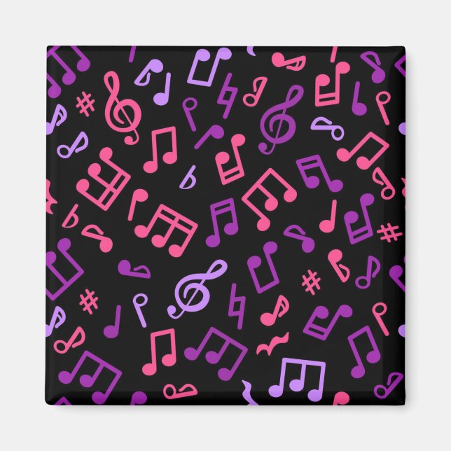 Music notes pattern magnet (Front)