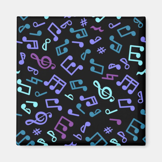 Music notes pattern magnet (Front)
