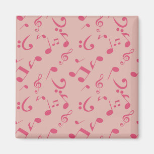 Music notes pattern magnet