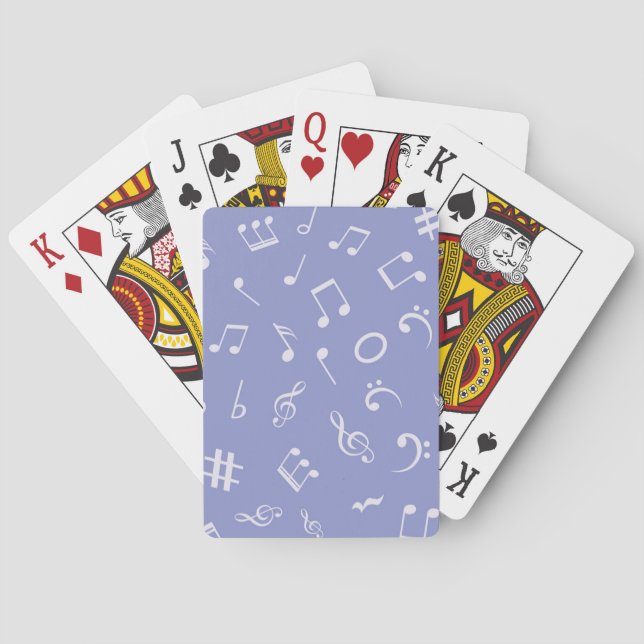 Music notes pattern playing cards (Back)