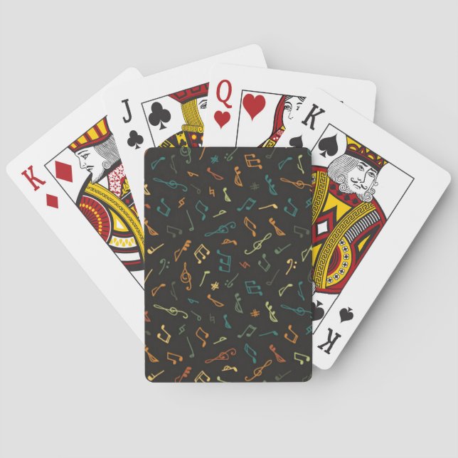 Music notes pattern playing cards (Back)