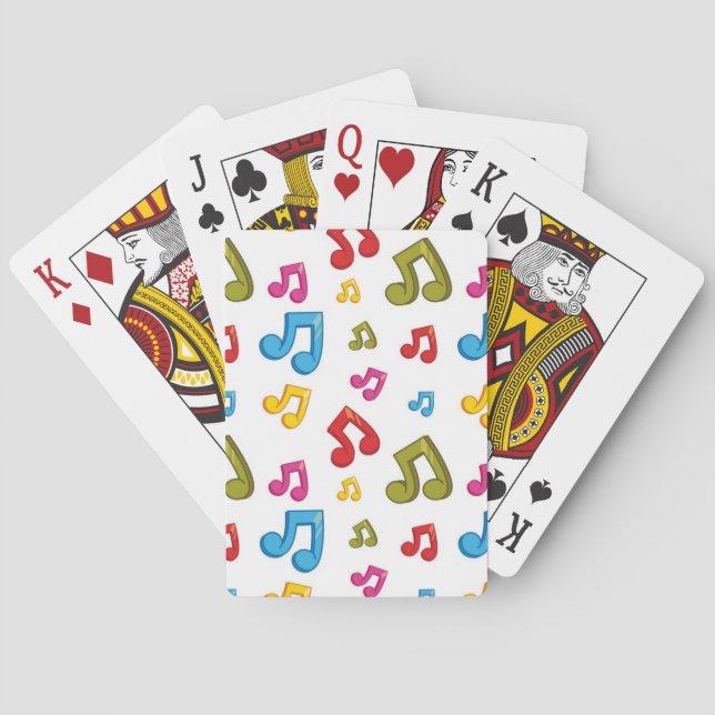 Music notes pattern playing cards (Back)