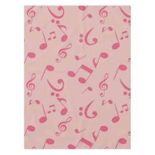 Music notes pattern tablecloth