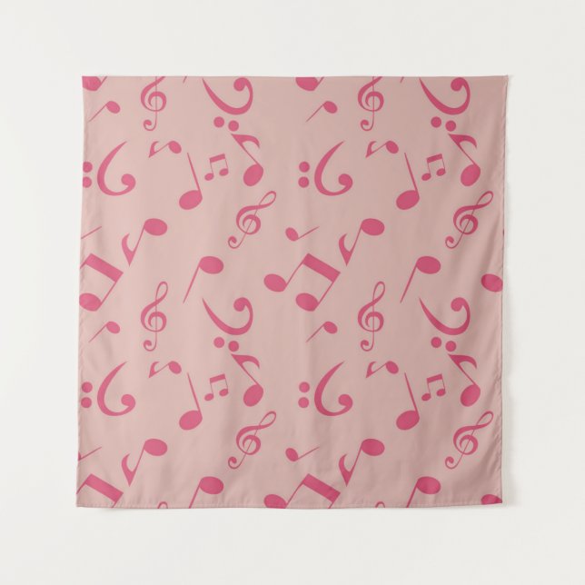 Music notes pattern tapestry (Front)