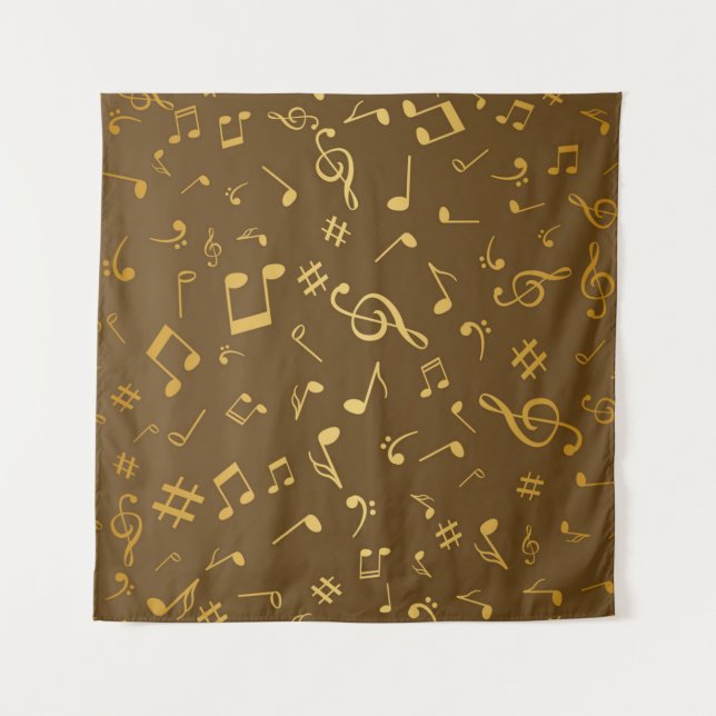 Music notes pattern tapestry (Front)