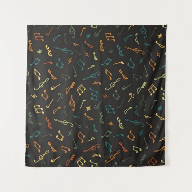 Music notes pattern tapestry (Front)