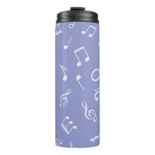 Music notes pattern thermal tumbler