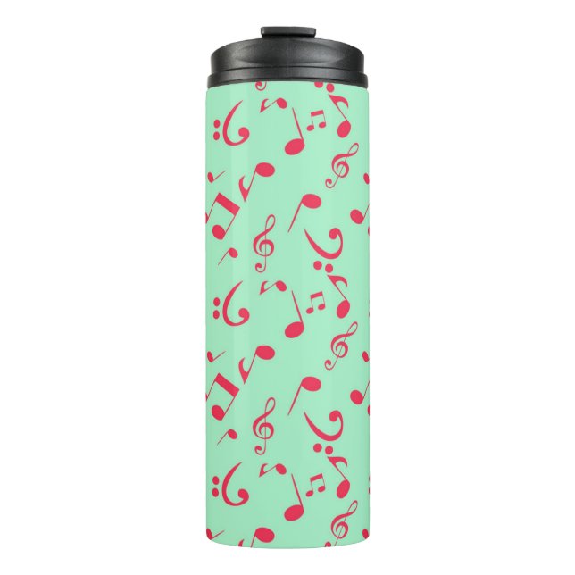 Music notes pattern thermal tumbler (Front)