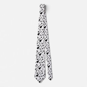 Music Notes Pattern Tie