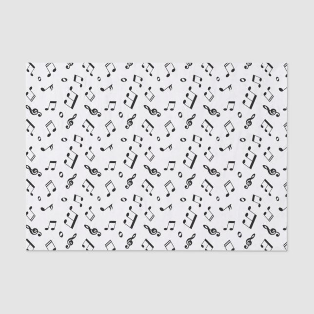 Music Notes Pattern Tissue Paper (Front)