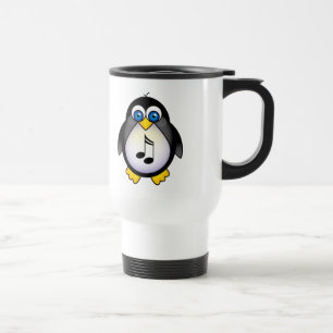 Music Notes Penguin Gift Travel Mug