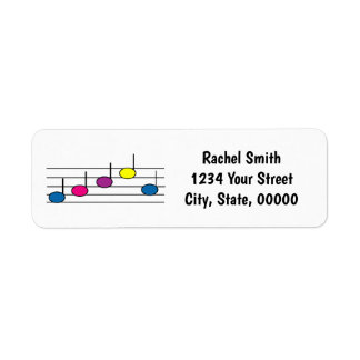 Music Notes Personalise Return Address Labels