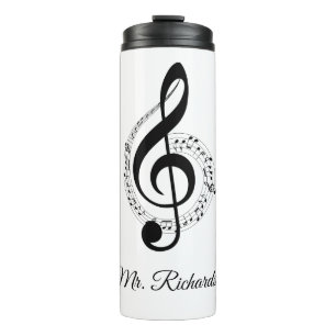 Music Notes Personalised Thermal Tumbler
