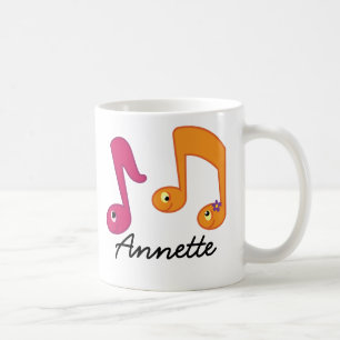 Music Notes Piano Musician Personalised Mug