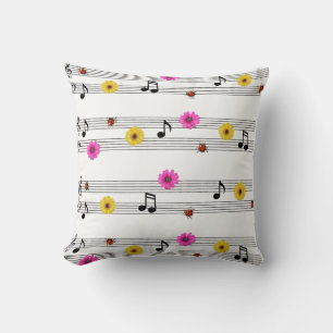 Music Notes Pillow