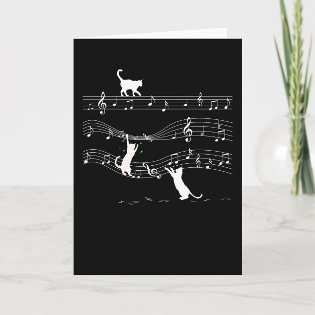 Music Notes Playful Cat (Front)