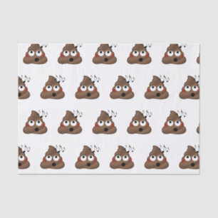 Music Notes Poop Emoji Tissue Paper