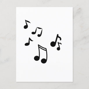 music notes postcard