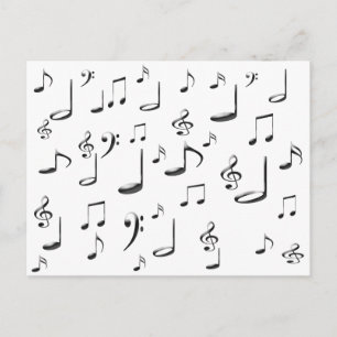 MUSIC NOTES POSTCARD