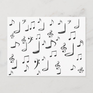 MUSIC NOTES POSTCARD