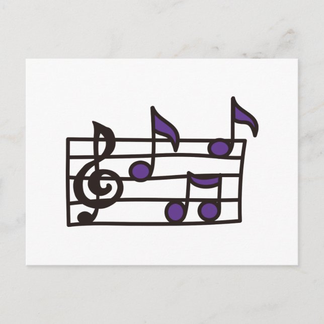 Music Notes Postcard (Front)