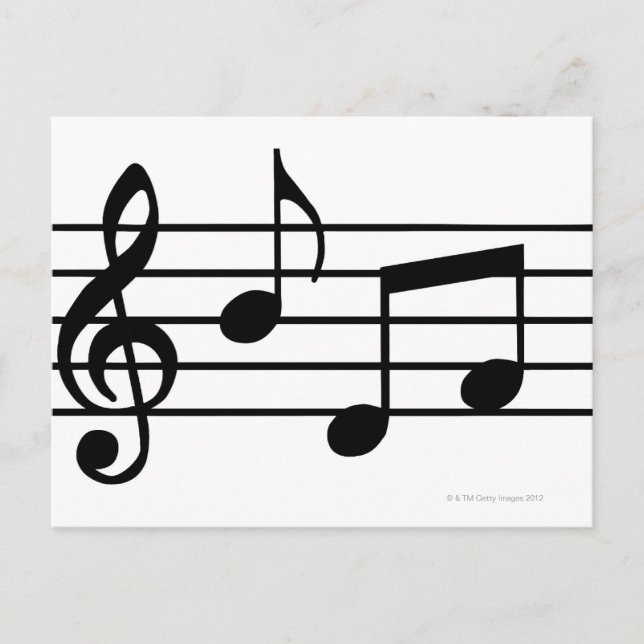 Music Notes Postcard (Front)