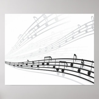 music notes poster
