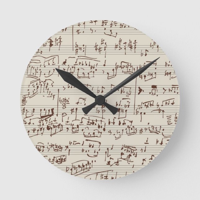 Music notes round clock (Front)