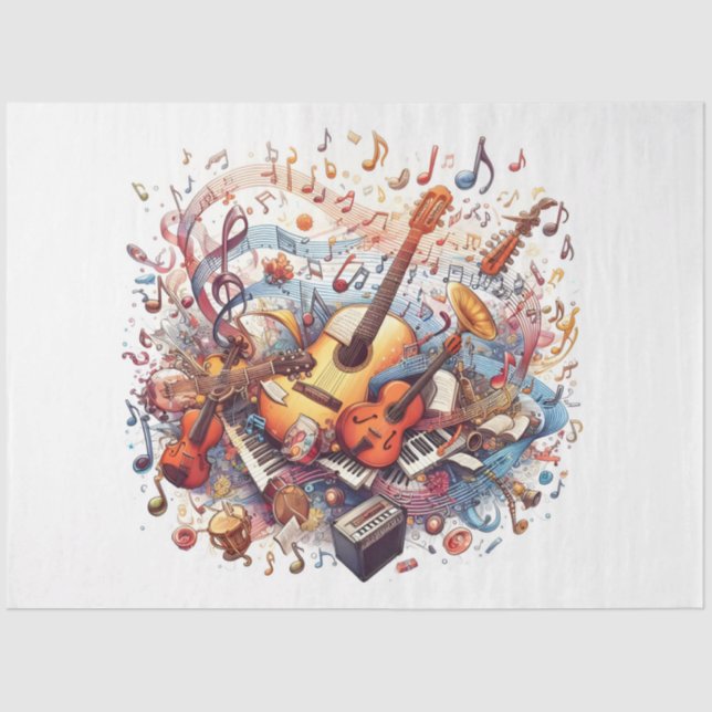 Music Notes Series Design 11 Tissue Paper (Front)
