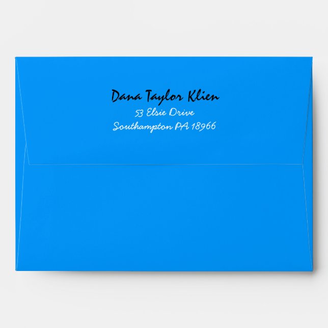 Music Notes Stars Bat Mitzvah Invitation Envelope (Back (Top Flap))