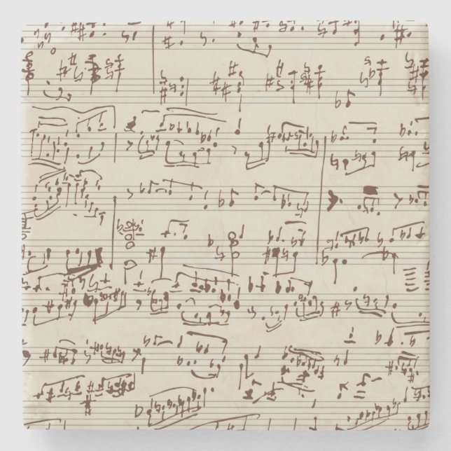 Music notes stone coaster (Front)