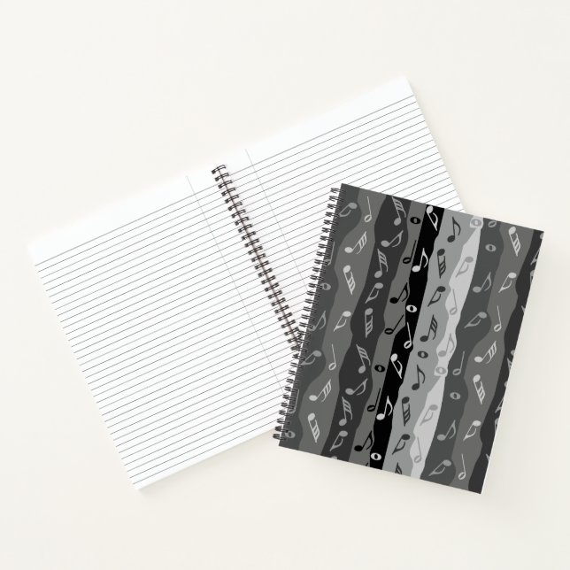 Music Notes Stripes Notebook (Inside)
