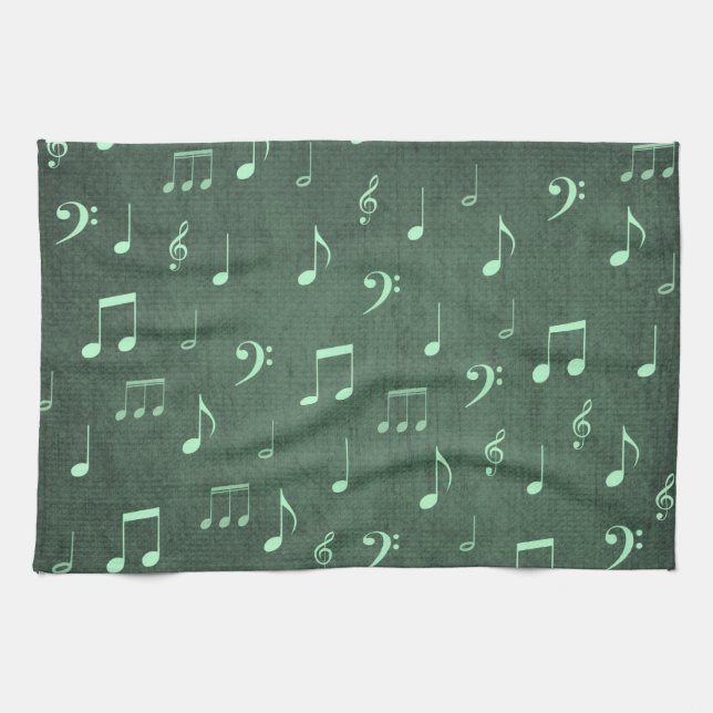 music notes tea towel (Horizontal)