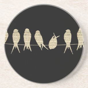 Music Notes Teacher Office Animal Bird Destiny Coaster