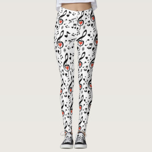 Music Notes themed Leggings