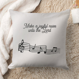 Music Notes Throw Pillow