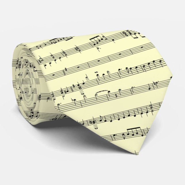 Music Notes Tie (Rolled)