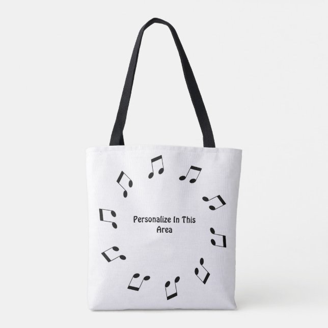 Music Notes Tote Bag (Back)