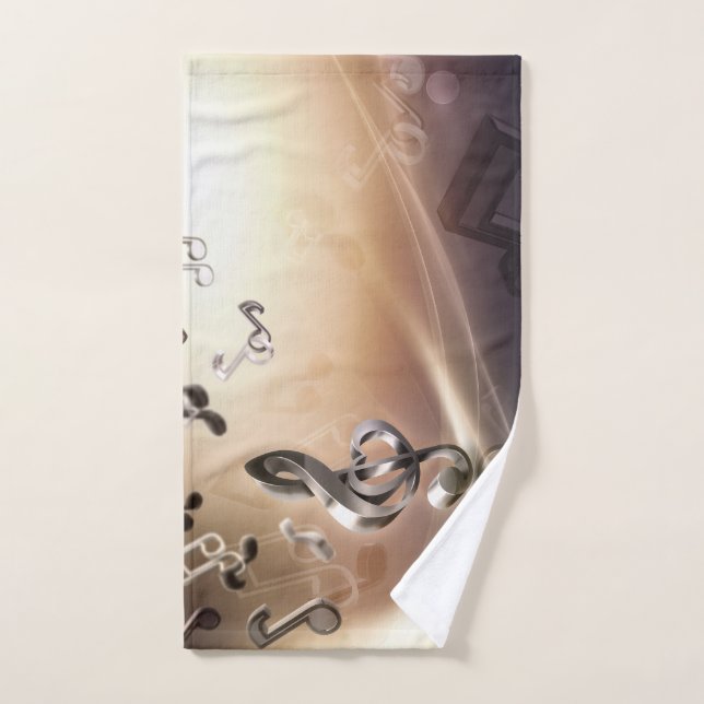 Music Notes Towel – Stylish & Artistic Bath (Hand Towel)