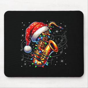 Music Notes Treble Clef Christmas Saxophone Jazz M Mouse Mat