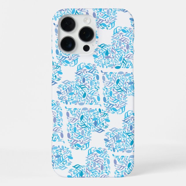 Music Notes Vertical Stripes iPhone Case (Back)