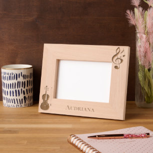 Music Notes Violin Personalized Etched Frames
